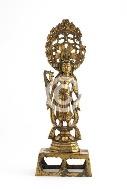 Standing Bodhisattva Guanyin (Avalokiteshvara), Early Tang dynasty, 700-750. Creator: Unknown.