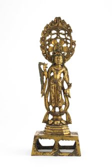 Standing Bodhisattva Guanyin (Avalokiteshvara), Early Tang dynasty, 700-750. Creator: Unknown