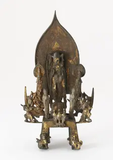 Standing Bodhisattva with attendants, Sui dynasty, 596. Creator: Unknown