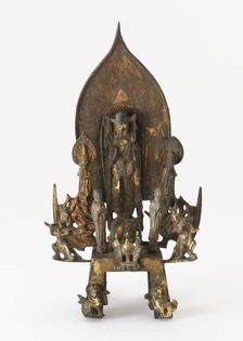 Standing Bodhisattva with attendants, Sui dynasty, 596. Creator: Unknown