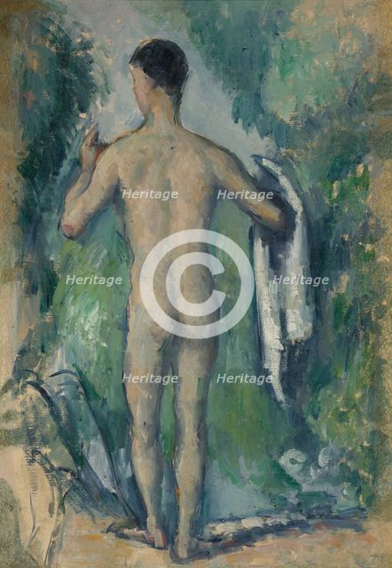 Standing Bather, Seen from the Back, 1879/82. Creator: Paul Cezanne.
