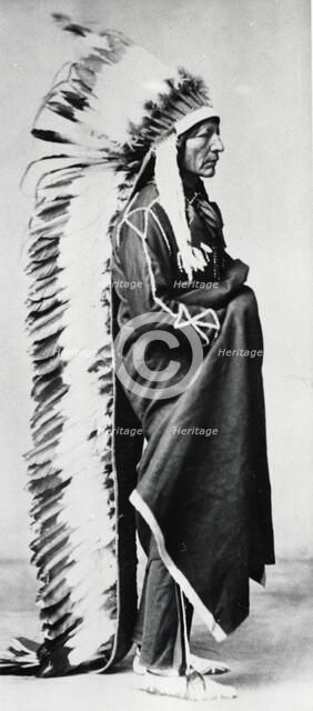 Standing Bear, Chief of the Dakota Sioux, North American Plains Indians, c1885-c1890. Artist: Unknown