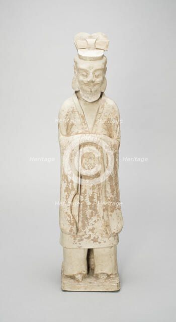 Standing Bearded Official, Tang dynasty (618-907) or later. Creator: Unknown.