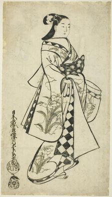 Standing Beauty, c. 1714. Creator: Kaigetsudô Anchi