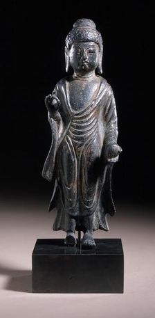 Standing Bhaishajyaguru (Yaksa), the Medicine Buddha, Late 7th-8th century. Creator: Unknown