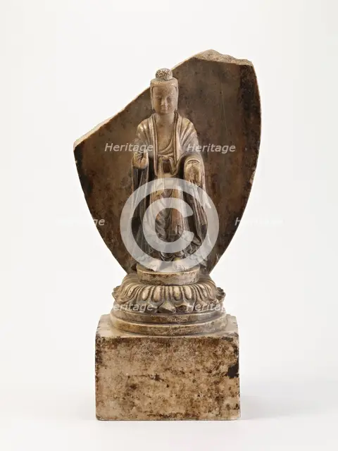 Standing Buddha (fragment), Period of Division, Dated 538 CE. Creator: Unknown.