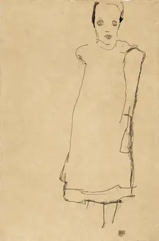 Standing girl, 1911. Creator: Schiele, Egon (1890-1918)