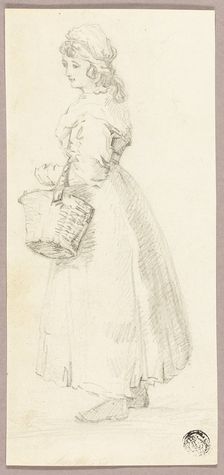 Standing Girl with Basket, n.d. Creator: George Morland