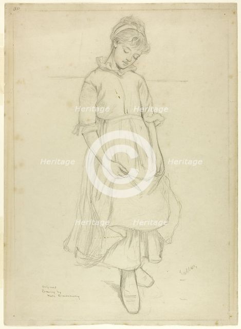 Standing Girl, c. 1870. Creator: Catherine Greenaway.
