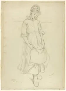 Standing Girl, c. 1870. Creator: Catherine Greenaway
