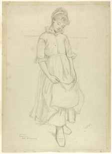 Standing Girl, c. 1870. Creator: Catherine Greenaway