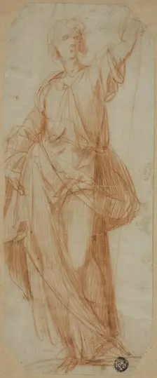 Standing Draped Figure, 1589/90. Creator: Giuseppe Cesari