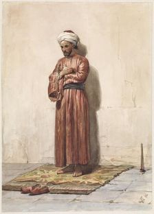 Standing Egyptian with prayer wreath, 1862. Creator: Willem de Famars Testas