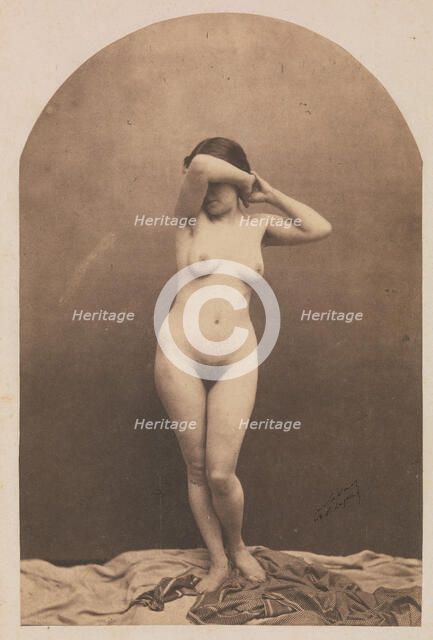 [Standing Female Nude], 1860-61. Creator: Nadar.