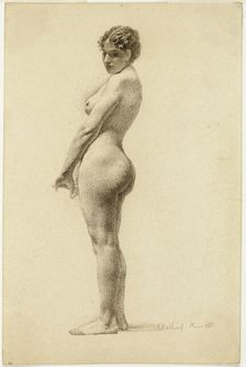Standing Female Nude, 1881. Creator: Marie Alexandrine Mathieu