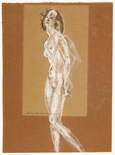 Standing Female Nude, 1882/93. Creator: Arthur Davies