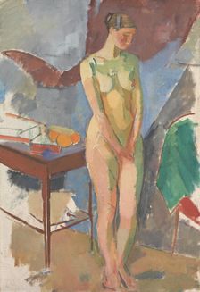 Standing Female Nude, 1918-1920. Creator: Karl Isakson