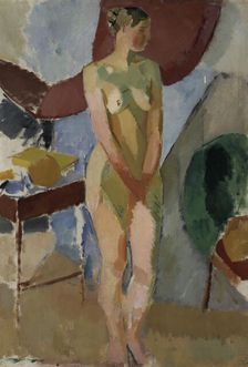 Standing Female Nude, 1918-1920. Creator: Karl Isakson