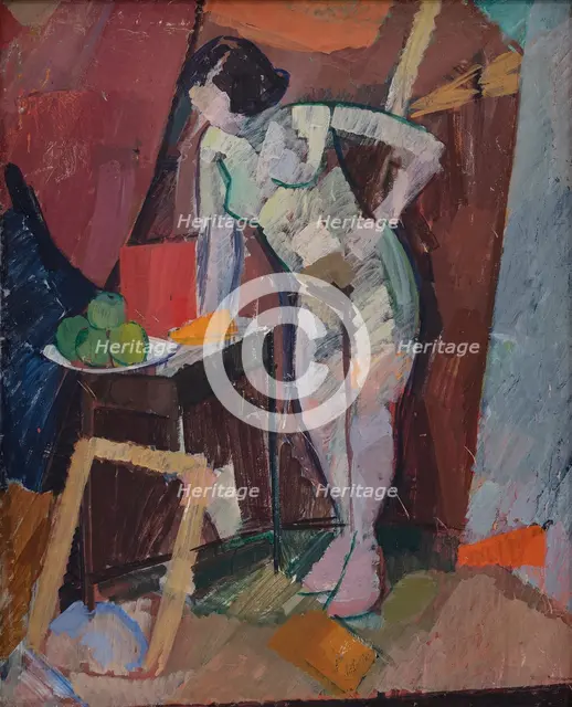 Standing Female Nude, 1923. Creator: Edvard Weie.