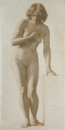 Standing female nude, 26 June, 1858. Creator: William Mulready