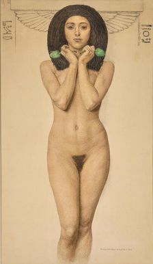 Standing female nude, . Creator: Grabwinkler; Paul (1880-1946)