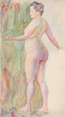 Standing female nude, around 1912. Creator: Ivan Zabota