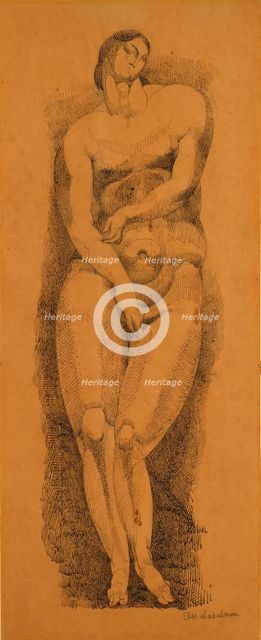 Standing Female Nude, c. 1909. Creator: Elie Nadelman.