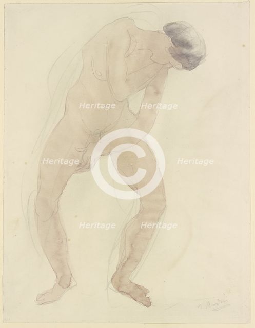 Standing female nude, c1860-1900. Creator: Auguste Rodin.