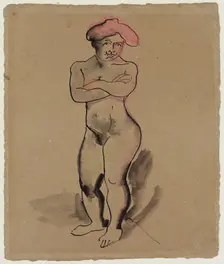 Standing Female Nude, c1910. Creator: Max Pechstein