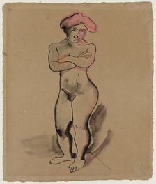 Standing Female Nude, c1910. Creator: Max Pechstein