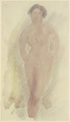 Standing female nude, front view, c1860-1900. Creator: Auguste Rodin