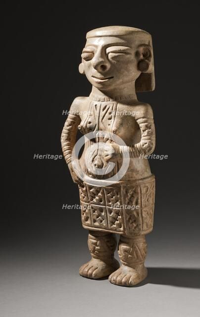 Standing Female Figure with Earspools (image 4 of 5), between 800 and 1000. Creator: Unknown.