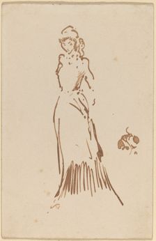 Standing Female Figure, c. 1883. Creator: James Abbott McNeill Whistler
