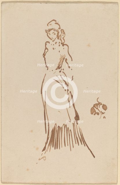 Standing Female Figure, c. 1883. Creator: James Abbott McNeill Whistler.