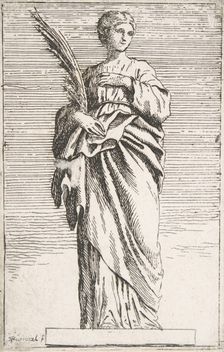 Standing Female Figure, ca. 1739-40., ca. 1739-40. Creator: Pierre Ignace Parrocel