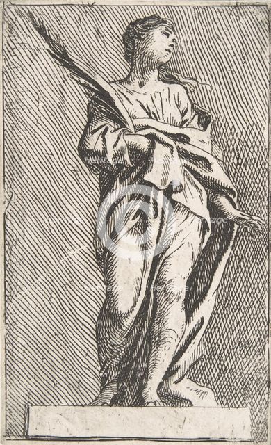 Standing Female Figure, ca. 1739-40., ca. 1739-40. Creator: Pierre Ignace Parrocel.