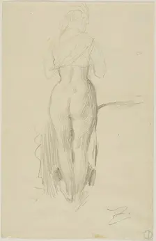 Standing Female Figure Seen from Behind, n.d. Creator: Anders Leonard Zorn