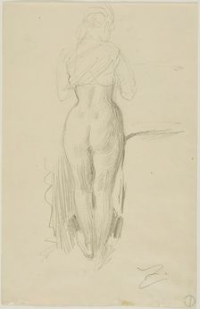 Standing Female Figure Seen from Behind, n.d. Creator: Anders Leonard Zorn