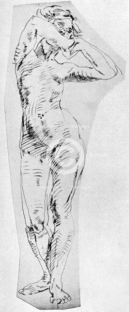 Standing figure of a girl, 1926. Artist: Frances Jennings