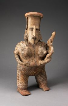 Standing Figure of a Mother and Child, 100 B.C./A.D. 250. Creator: Unknown