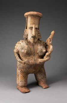 Standing Figure of a Mother and Child, 100 B.C./A.D. 250. Creator: Unknown