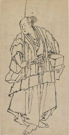 Standing figure of a man, late 18th-early 19th century. Creator: Hokusai
