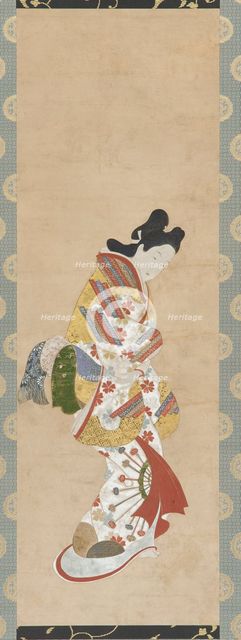 Standing figure of a woman, 18th century. Creator: Hishikawa Morofusa.