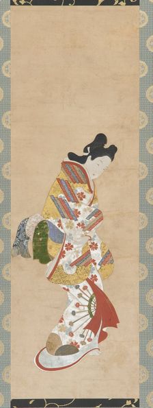 Standing figure of a woman, 18th century. Creator: Hishikawa Morofusa