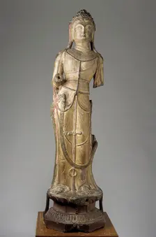 Standing figure of Bodhisattva, Tang dynasty, 8th-9th century. Creator: Unknown
