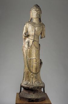 Standing figure of Bodhisattva, Tang dynasty, 8th-9th century. Creator: Unknown