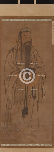 Standing figure of Lü Dongbin, Ming or Qing dynasty, 17th century. Creator: Unknown.