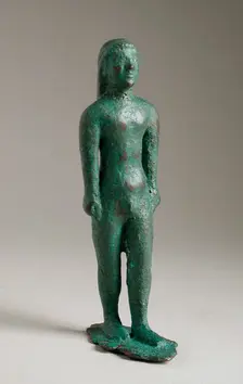Standing Kouros Figurine, 6th century BCE or modern. Creator: Unknown