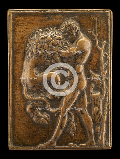 Standing Hercules with the Nemean Lion, c. 1488/1489. Creator: Moderno.