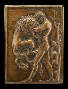 Standing Hercules with the Nemean Lion, c. 1488/1489. Creator: Moderno